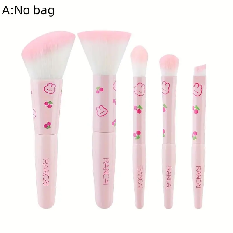 5-Piece Premium Makeup Brush Set with Case