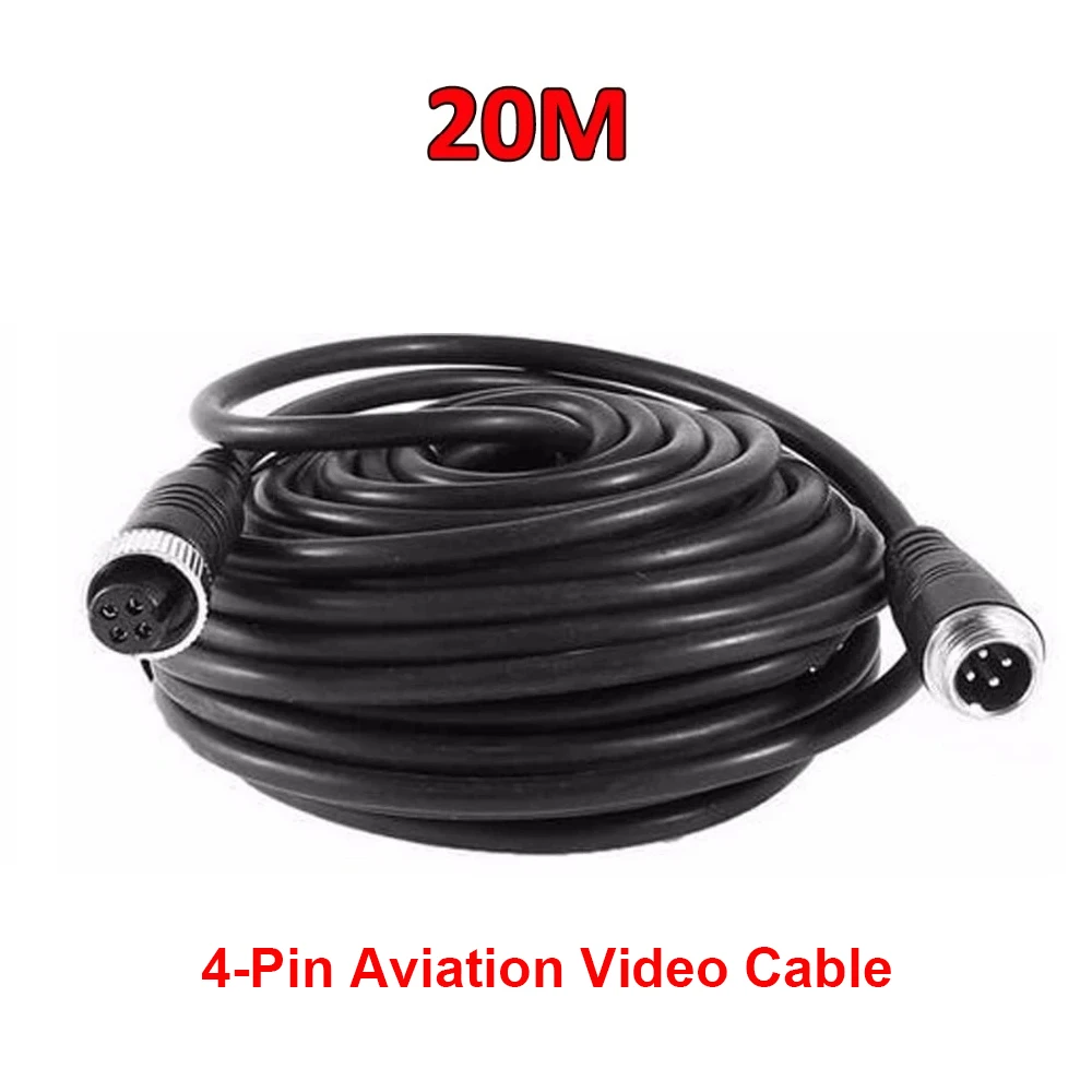 4 pin aviation vehicle cctv camera waterproof extension cable 4-Pin Aviation Video Cable Car Accessories Cable 5M/10M/15M/20M