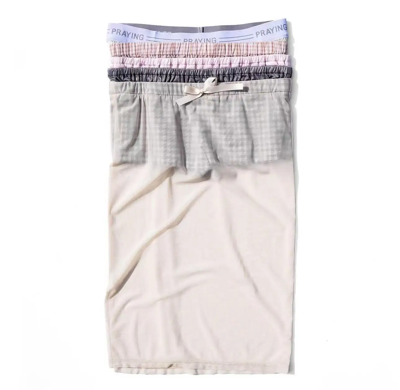 Praying Boxer sheer spliced see-through high-waist skirt