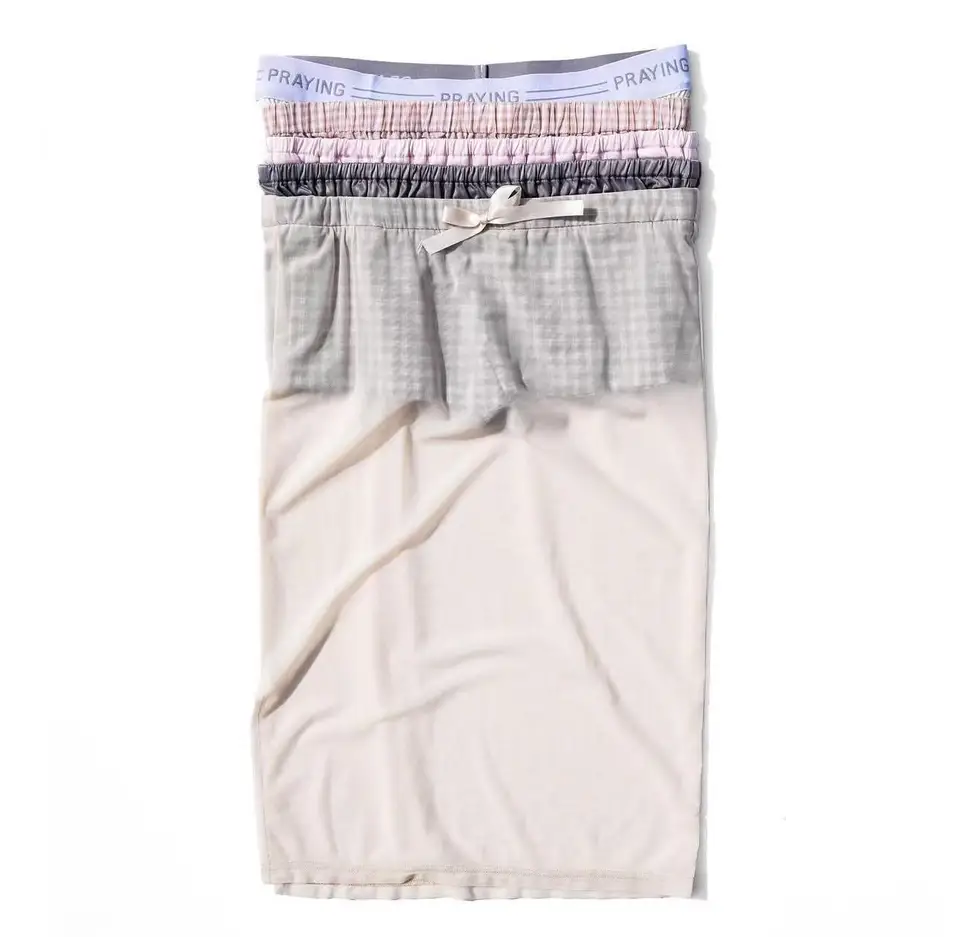 Praying Boxer sheer spliced see-through high-waist skirt