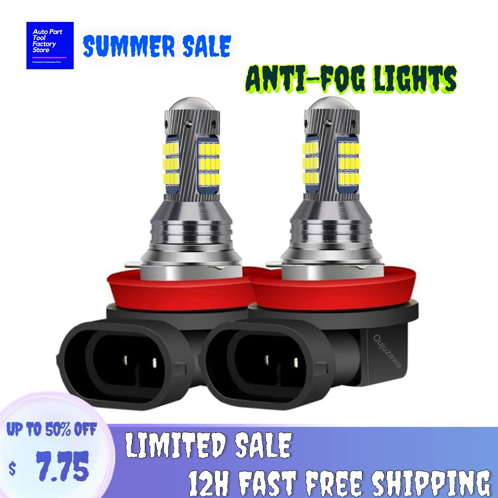 

H1 H3 H11 H8 9006 HB4 881 880 H27 2016 LED Bulbs Auto Anti Fog Lamps Car Driving Running Lights Foglamps 6000K White 12V 2 PCS