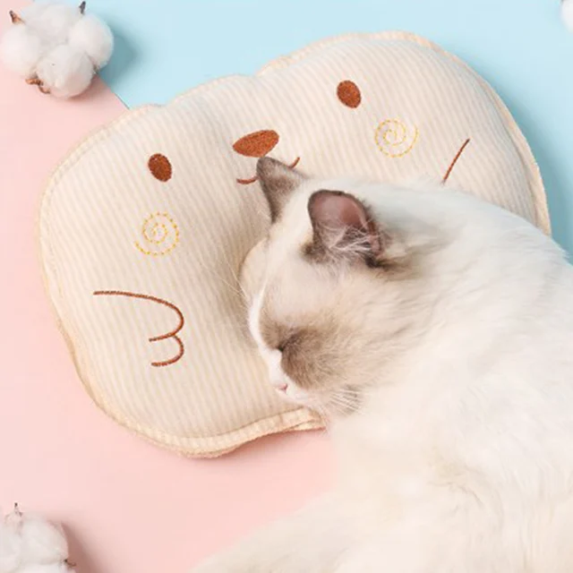 Cat Pillow Small Dog Bed Pillow Winter Warm Pet Sleeping Pillow Soft Comfortable Breathable Cute Pattern Pet Bed Pillow 2