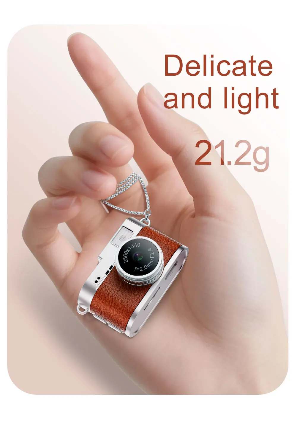 Digital Camera Newly Upgraded 1.47 Inch Keychain Camera with Screen 2K Resolution Portable Mini Retro Camera with Flash