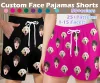 Custom Face Pajama Shorts,Personalized Photo Pajama Shorts,Custom Pet Dog Cat Face Pajama Shorts,Face on Pajama,Christmas Gift 1