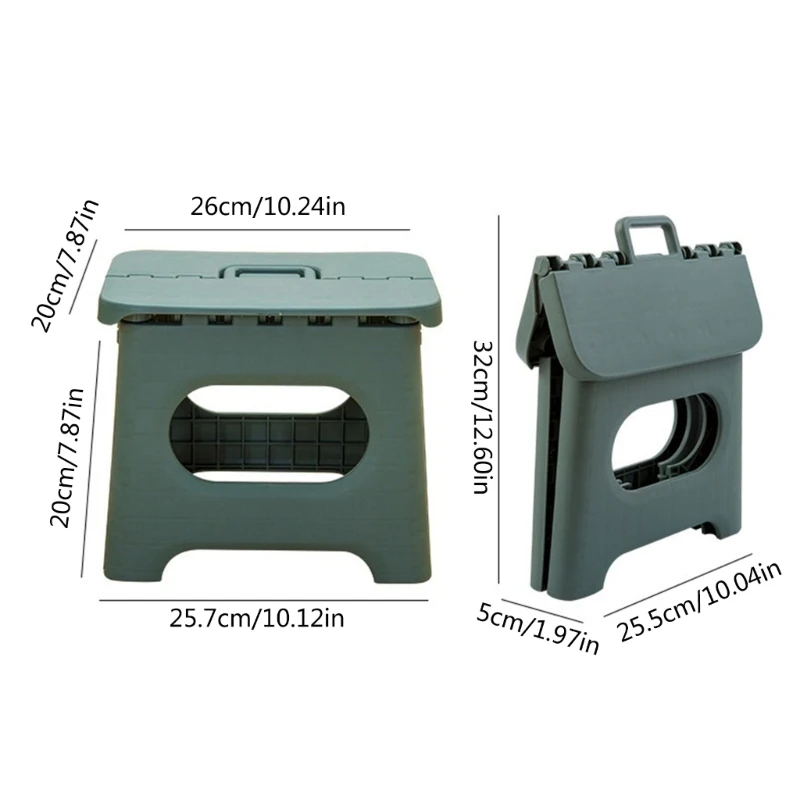 Portable Plastic Folding Stool Multi-Purpose Children Stool Stepstool Outdoor 6