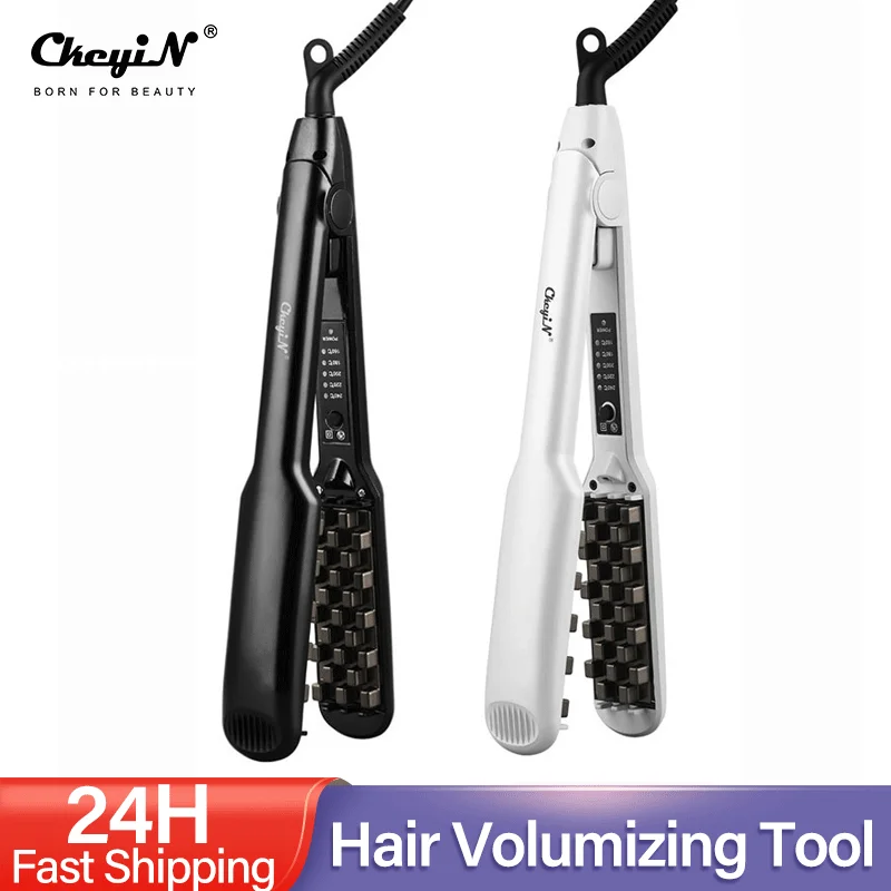 

Hair Volumizing Iron 2 IN 1 Hair Straightener Curling Ceramic Crimper Corrugated Curler Flat Iron 3D Fluffy Hair Styling Tool 53