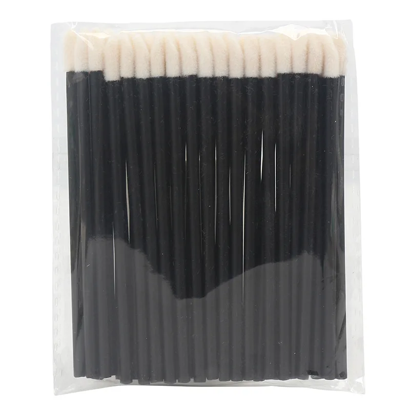 Lip Brush Kekelala 50Pcs Disposable Lipstick Gloss Applicators Makeup Swabs Micro Cleaning Brush Tools For Eyelash Extension