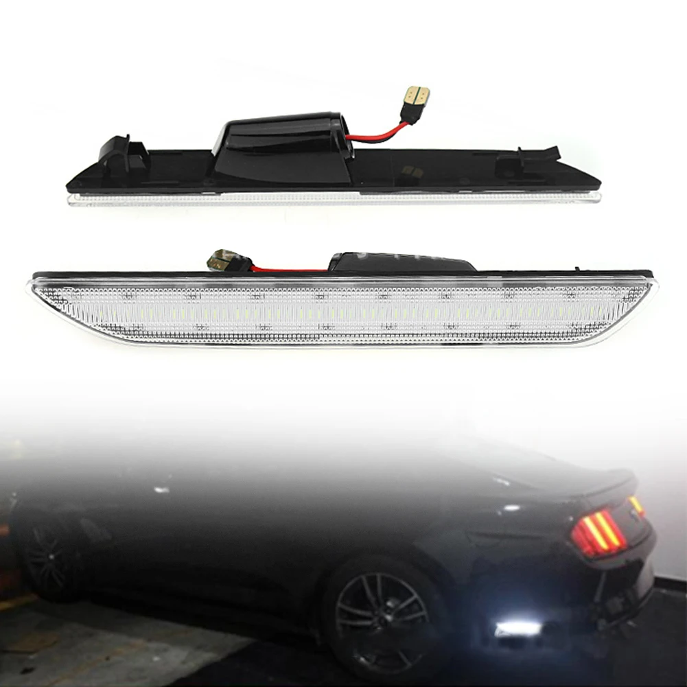 

2pcs Car LED Rear Side Marker Lights For Ford Mustang 2015-2022 White Side Indicator Signal Light Turn Lamp Replacement