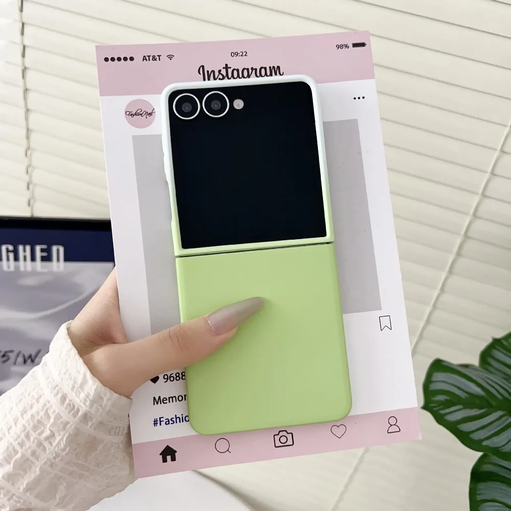 Gradient Color Phone Case with Large Window Protection - PC Skin Feel Cover