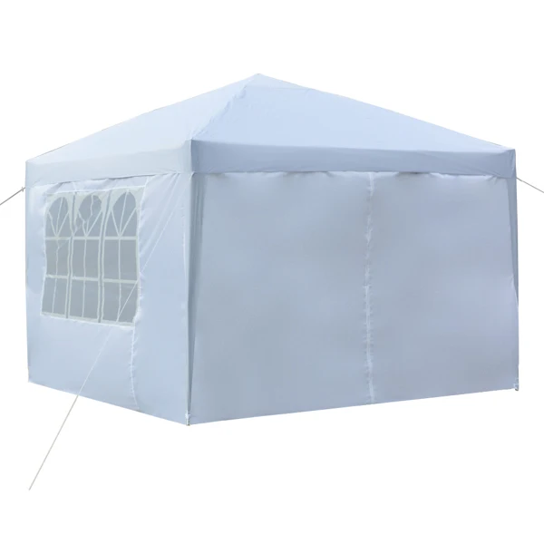  10*10ft 白色 4片面-2个门2个窗 折叠棚 牛津布   喷塑铁管 LT 便携-74