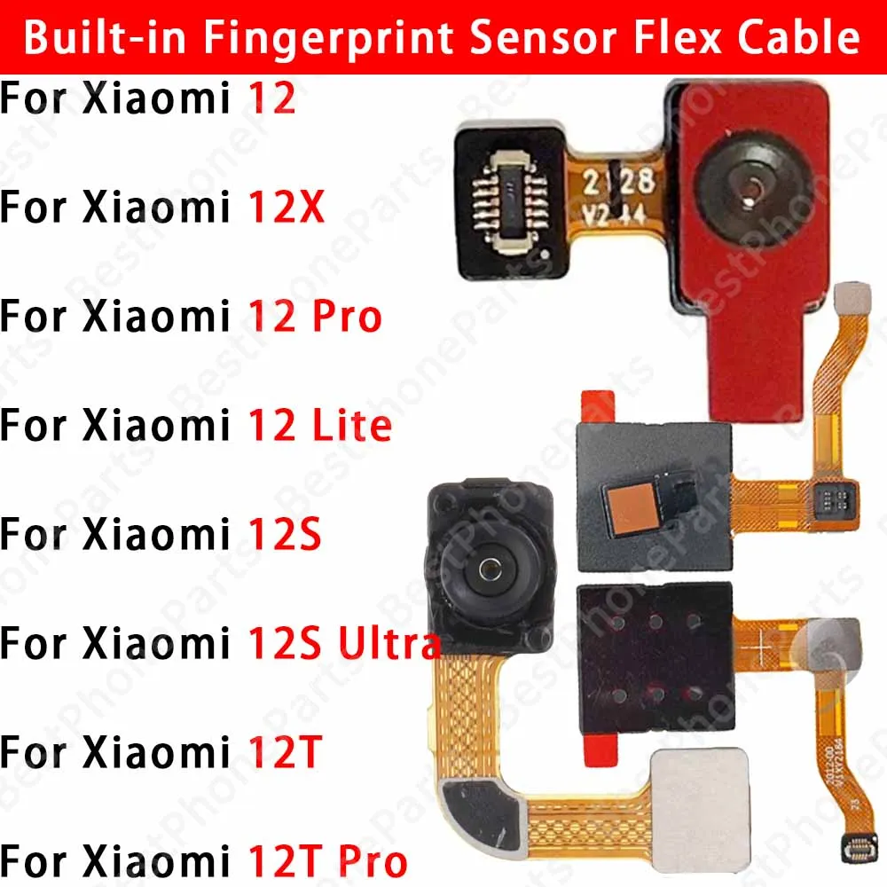 Enhanced Power Switch Buttons with Built-in Fingerprint Sensor Scanner – Flexible Cable Replacement