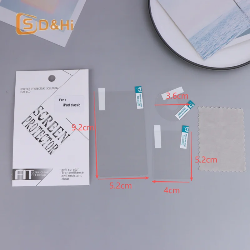1/2/3 세트 아이팟 클래식 6세대 7세대 80GB 120GB 160GB 보호 필름(스크린 + 턴테이블 + 후면 커버 필름)용 투명 보호 필름