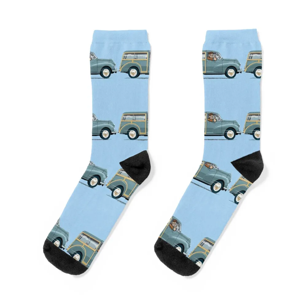 

Morris Minor Traveller in Smoke Grey Socks winter floral Socks Male Women's