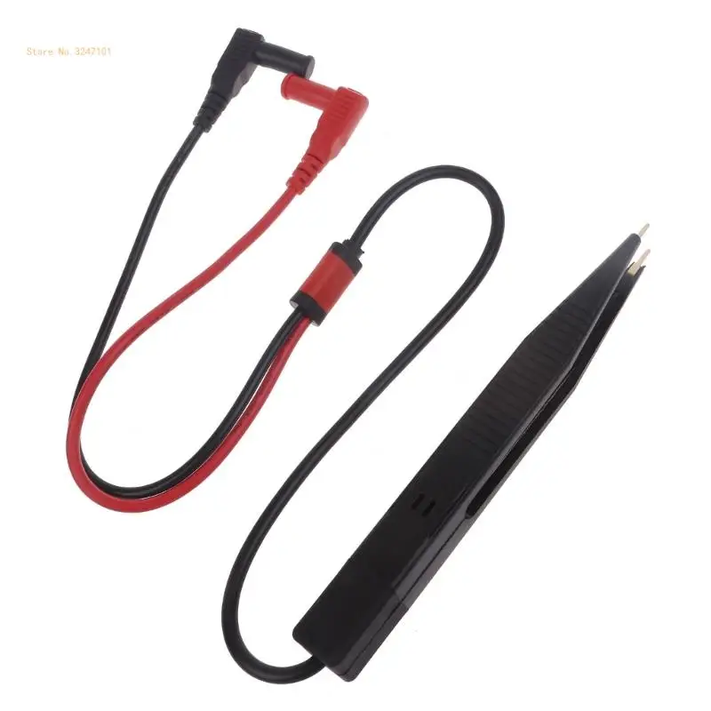 Upgraded LCR Chip Test Clip Capacitance inductor Resistance Test Clip Meter Probe Multimeter Tweezer PVC