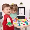 Yeahbo Playdough Sets for Kids, Modelling Clay, Air Dry Clay with 6 Dinosaur Mold, Polymer Clay Set, Play Dough Dinosaur Toys 5