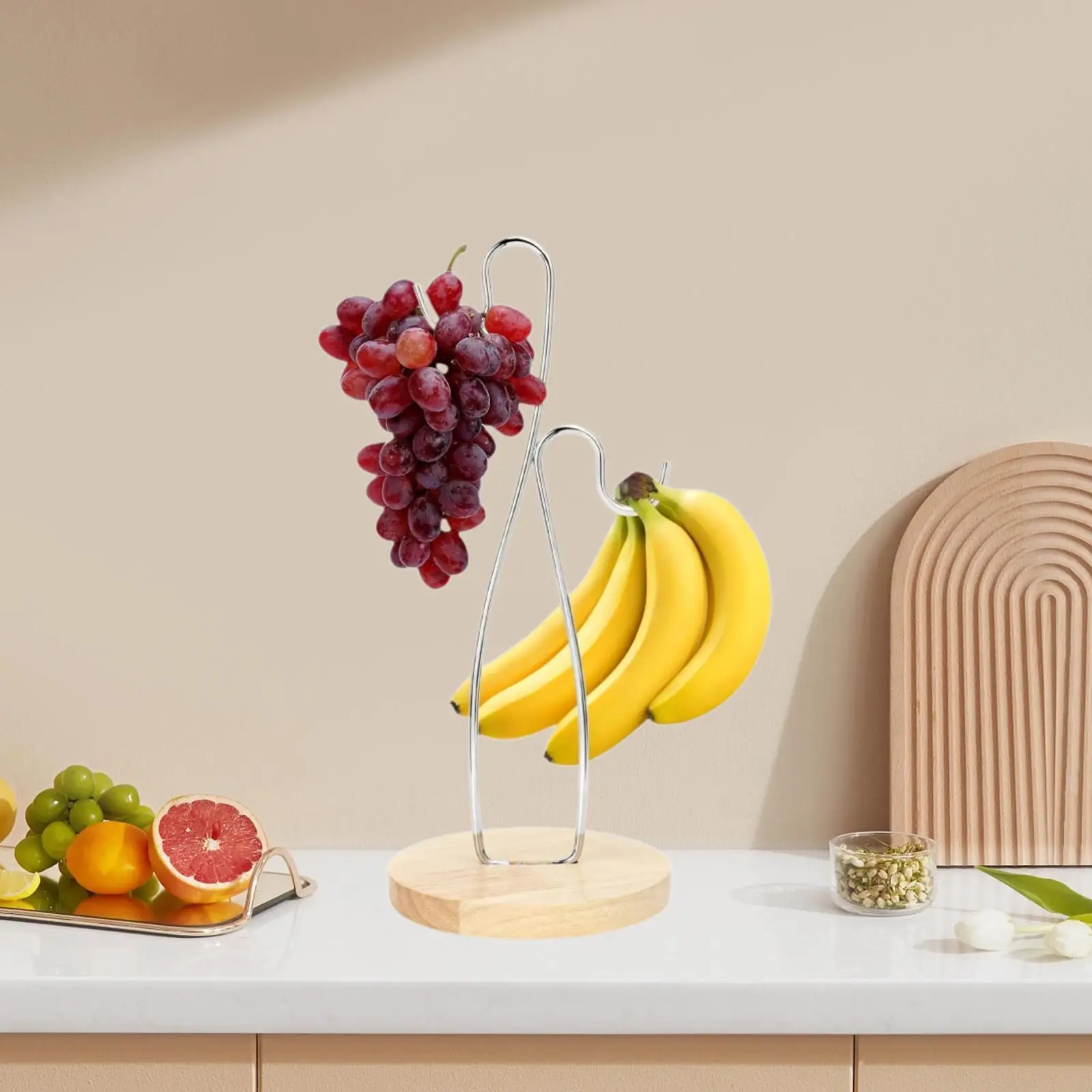 Banana Holder Banana Tree Sturdy Keep Bananas Fresh Storage Display Modern Banana Hanger Banana Hook for Kitchen Counter Home