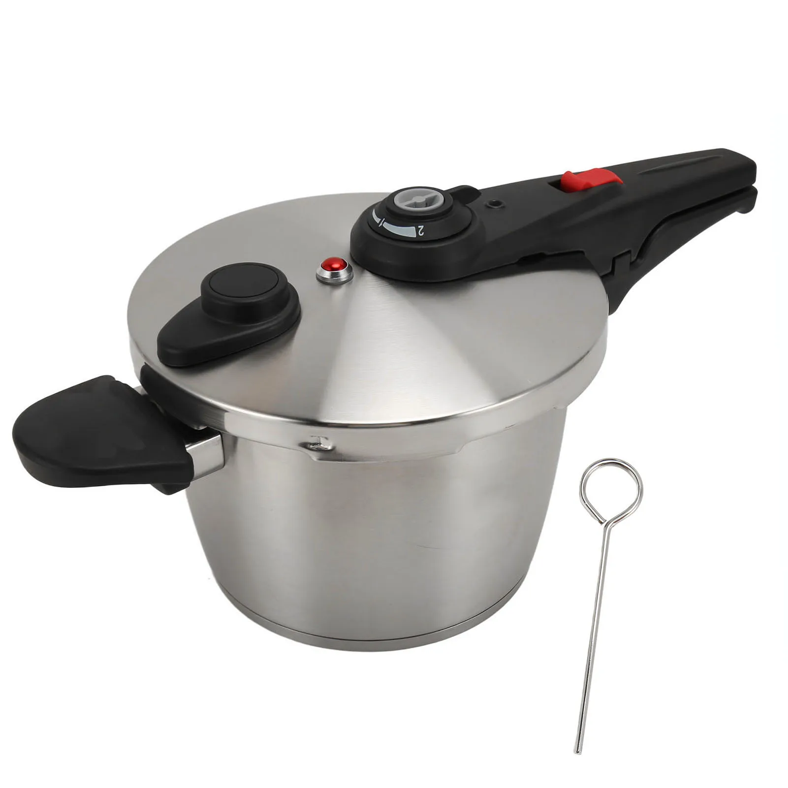 Pressure Cooker Efficient and Quick Cooking 304 Stainless Steel Multi Cooker 2 Adjustable Pressure Level Safety Valve for Home