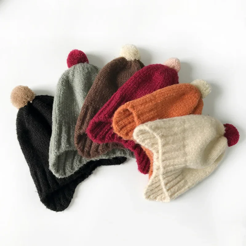 2020 New Knitted Kids Beanie Cap Infant Baby Boy Girl Hat Warm Children Baby Autumn Winter Girls Hat for Kids Muts Bonnet Enfant