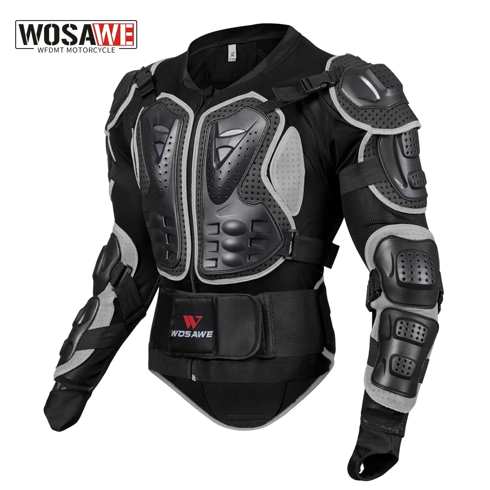 WOSAWE Motorcycle Armor Jacket Body Protection Motorcycle Turtle Racing Moto Cross Back Support Arm Protector