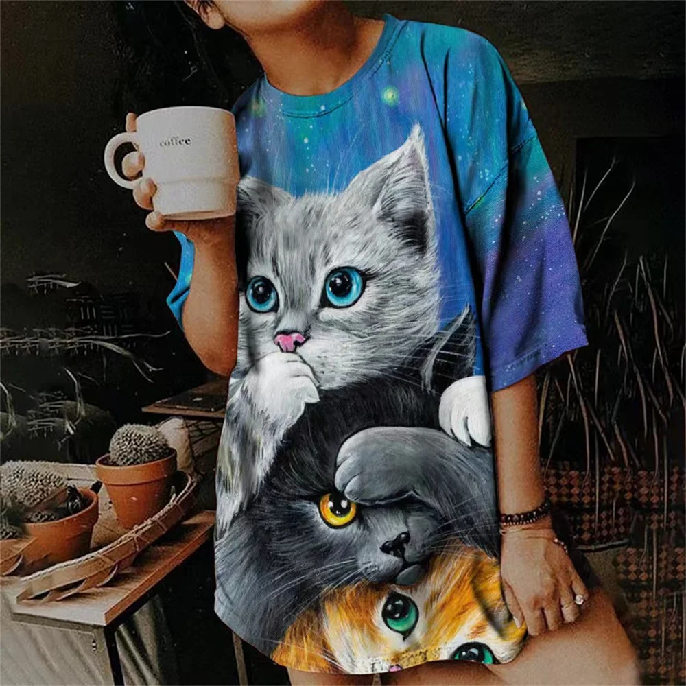 Genetically Engineered Catgirls For Domestic Ownership! T Shirt DIY Cotton  Big Size S-6xl Cat Girl Catgirl Cute Blue Ears Cat - AliExpress