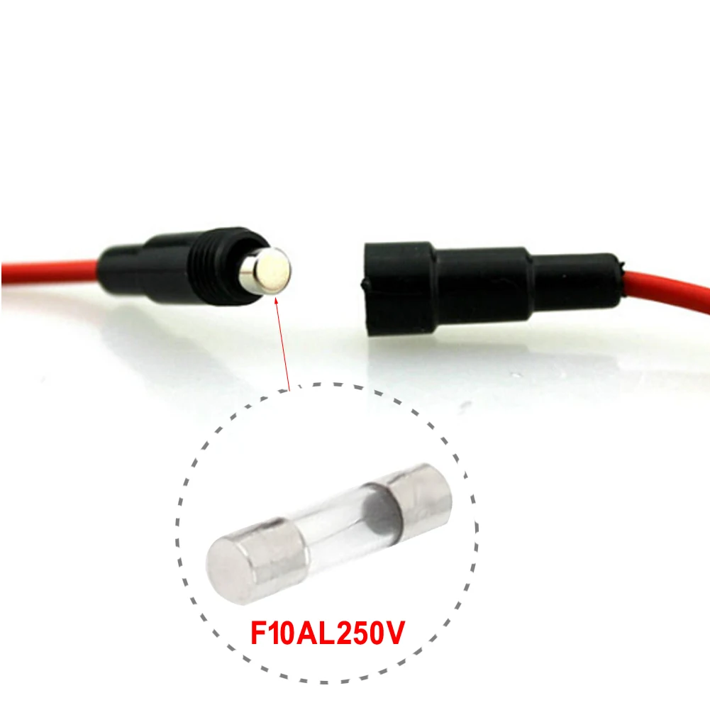 자동차 시가 라이터 케이블 1m/3.3ft 18AWG 10A 전원 케이블 와이어 코드(퓨즈 포함)