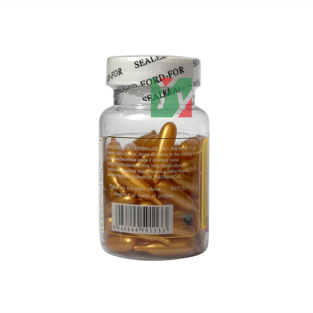 Aloe Vera Vitamin E Facial Oil 60 Soft Cel Capsules for Anti-aging