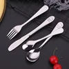 1pcs/1set Baby Teaspoon Spoon Food Feeding Fork Knife Utensils Set Stainless Steel Kids Learning Eating Habit Children Tableware 1