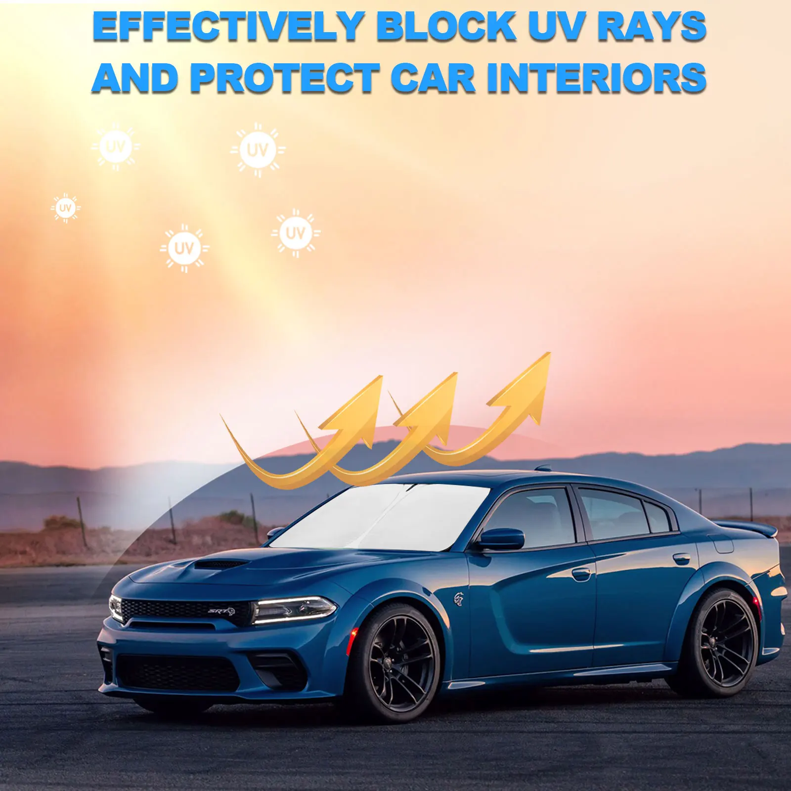 For Dodge Charger 2011- Car Windshield Sunshade Cover Front Window Sun Shade Visor UV Protector Car Interior Accessories