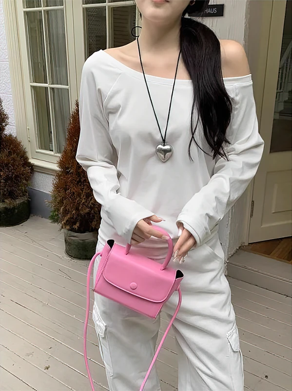 Off the shoulder Long sleeve T shirt Women Spring Autumn
