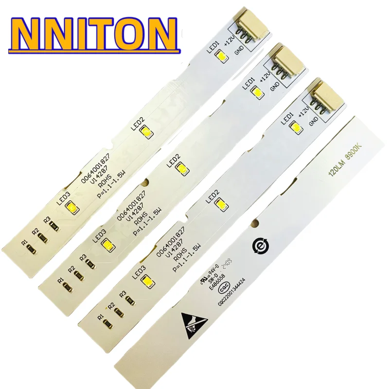 4PCS Refrigerator LED Lamp Backlight Bar strip ForBCD-575WDBI 0064001827 HQ-1827A Front-door freezer Fridge Parts Accessori