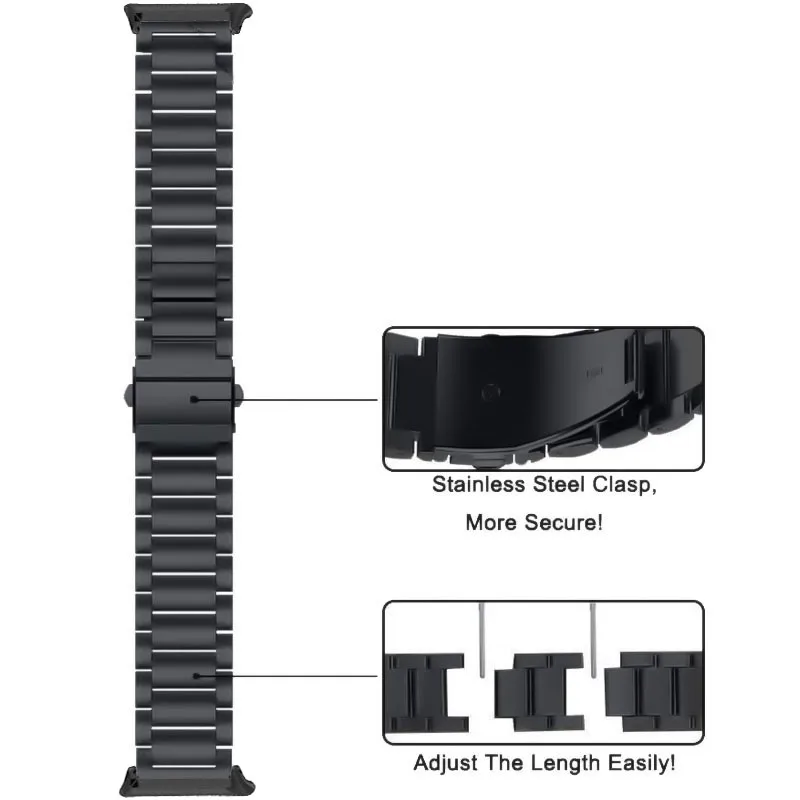 Stainless Steel Metal Bracelet Strap - Sporty Elegance Watchband