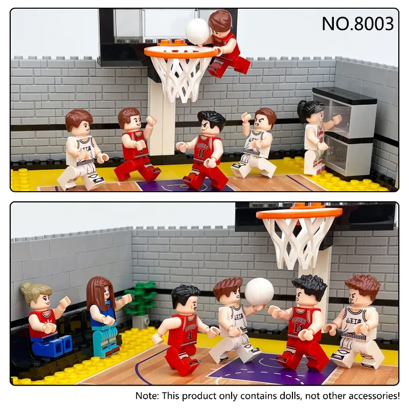 메이가오 8003 농구 인형 공원 대회 어린이용 소형 블록 장난감 해외 도매 스포츠 인형