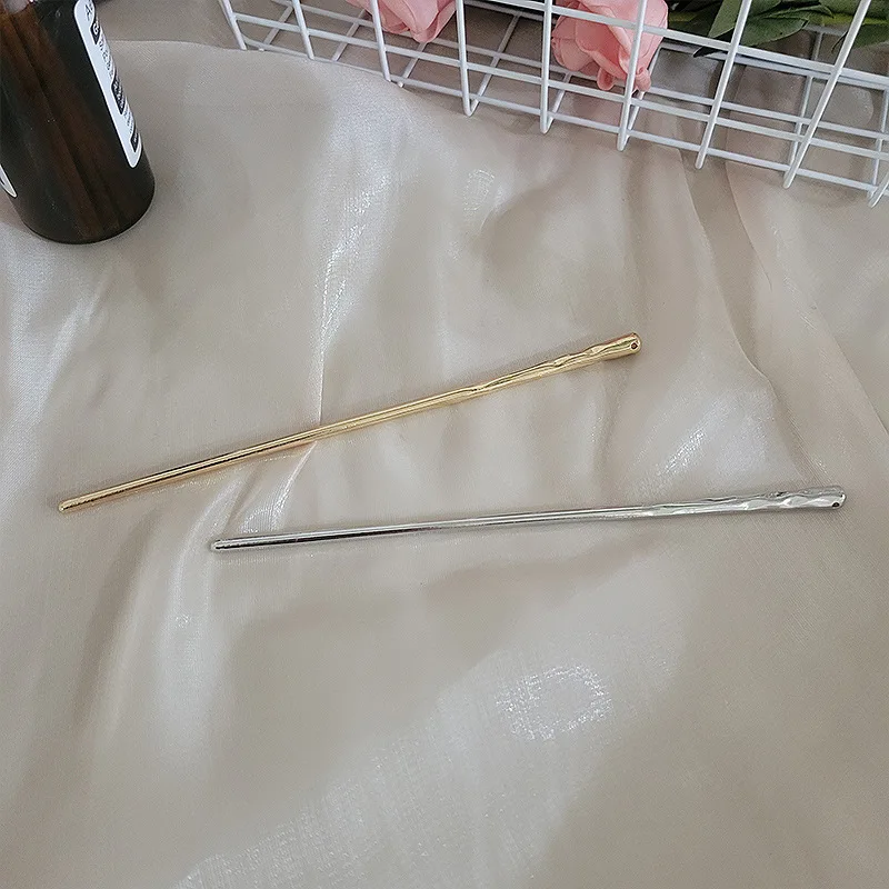 Metal Hair Accessories Women Hairpins Clips Simple Hair Stick Barrette Clip Alloy Chopstick Wedding Hairstyle Design Tools