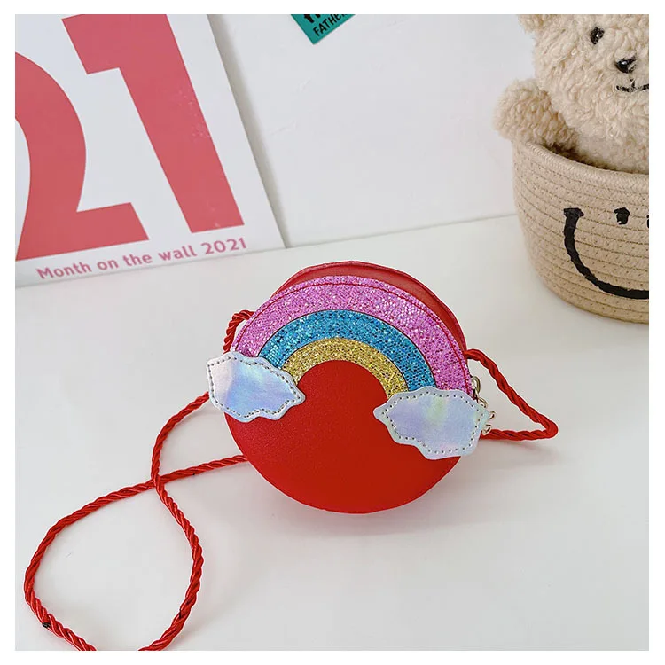 Kid Bag Elementary School Cartoon Cute Rainbow Coin Wallet Mini Crossbody Bag for Girls Kids Bags 4