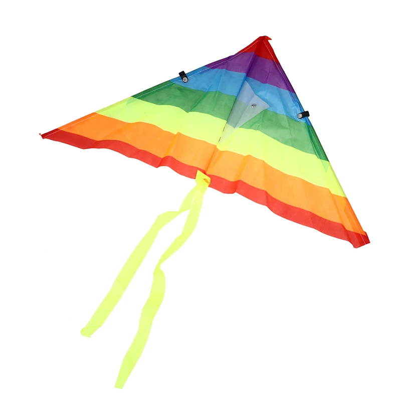 Rainbow Kite 50 Meter Kite Line Children Flying Bird Kites Windsock Outdoor Toys Kids Gift Garden Cloth Toy colorful rainbow kite