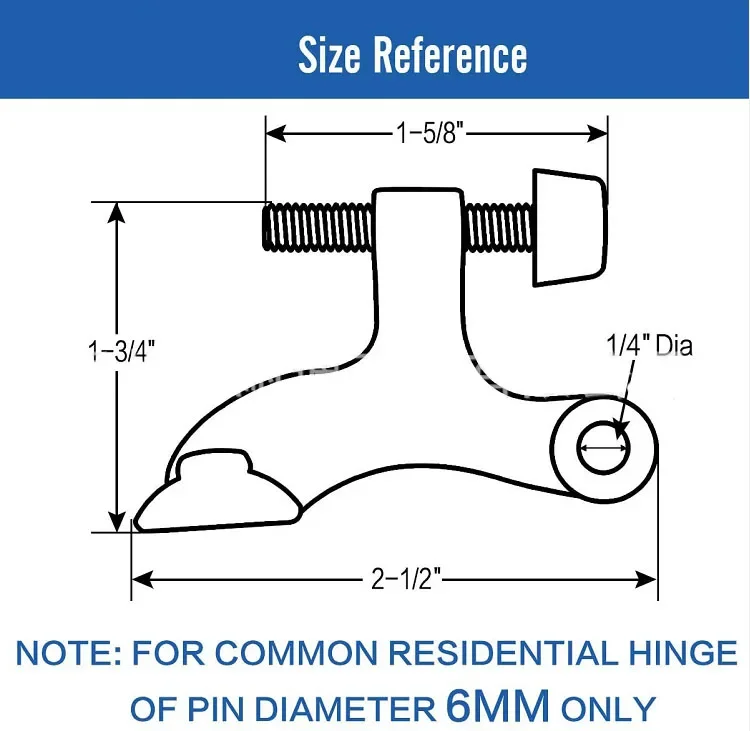 2PCS Hinge Pin Door Stop Adjustable Heavy Duty Hidden K-Type Thick Door Stop with Rubber er Damper Hardware door stopper silicone door stopper door stopper bumpers