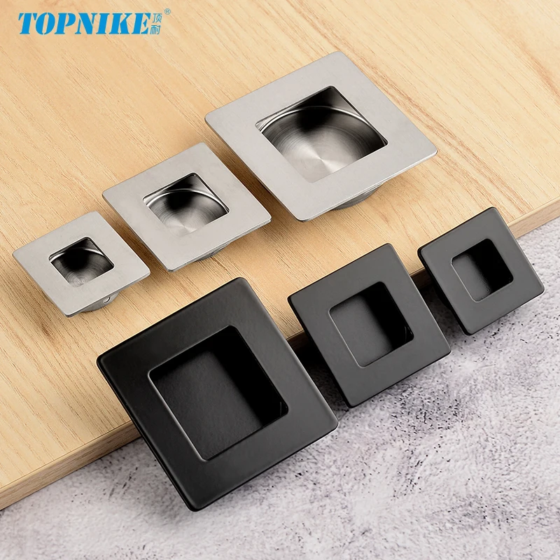 Furniture Handles Invisible Embedded Pulls concealed sliding door cabinet Drawer Hide Stainless Steel
