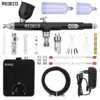 Neoeco 30PSI Airbrush Kit, Dual-Action Multi-Function Portable Airbrush Set  Noise-reducing Compressor for Painting Cake Model 1