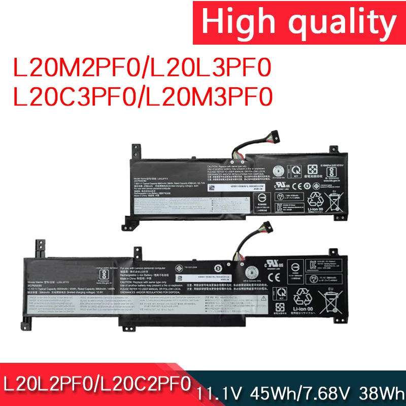 JIAZIJIA L20M2PF0 - Batería de repuesto para laptop Lenovo IdeaPad 3-14ADA6 3-14ALC6 3-14ITL6 3-15ADA6 3-15ALC6 3-15ITL6 3-17ADA6 Series SB11B36282 L20M2PF8 L20 B2PF0 L20C2PF0 L20L2PF0 7.68V 38Wh