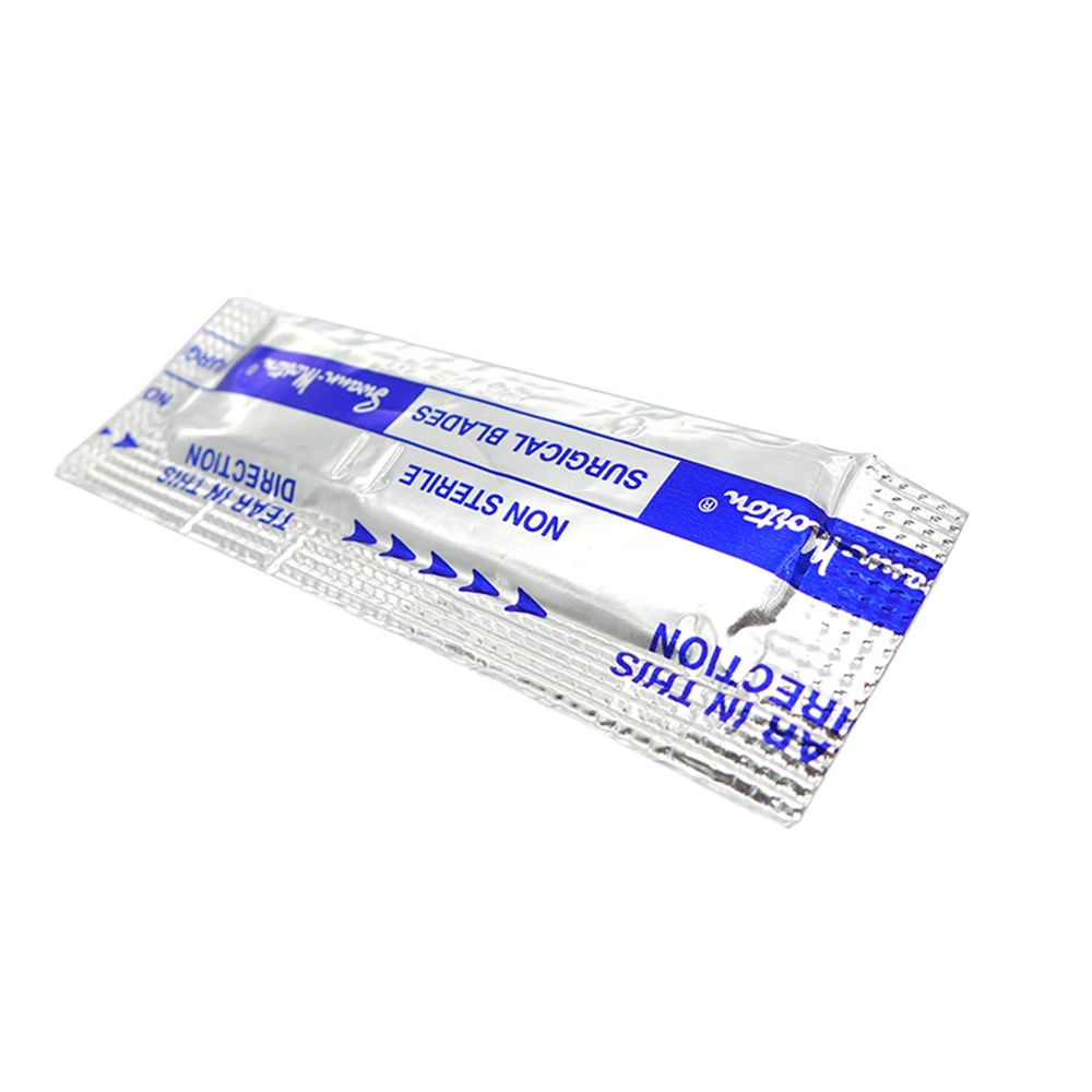 10PCS Swann Morton Carbon Steel Scalpel Surgical Blade 11/15/12D Double Edge For Mobile Phone Film PCB Repair DIY Cuting Tools 2