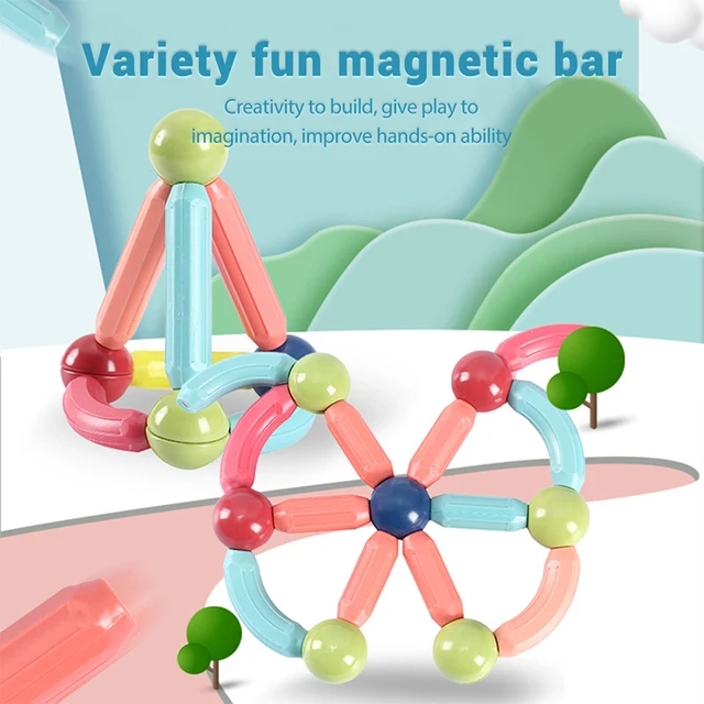 Kids Magnetic Construction Set Magnetic Balls Stick Building Blocks Montessori Educational Toys For Children Gift 6
