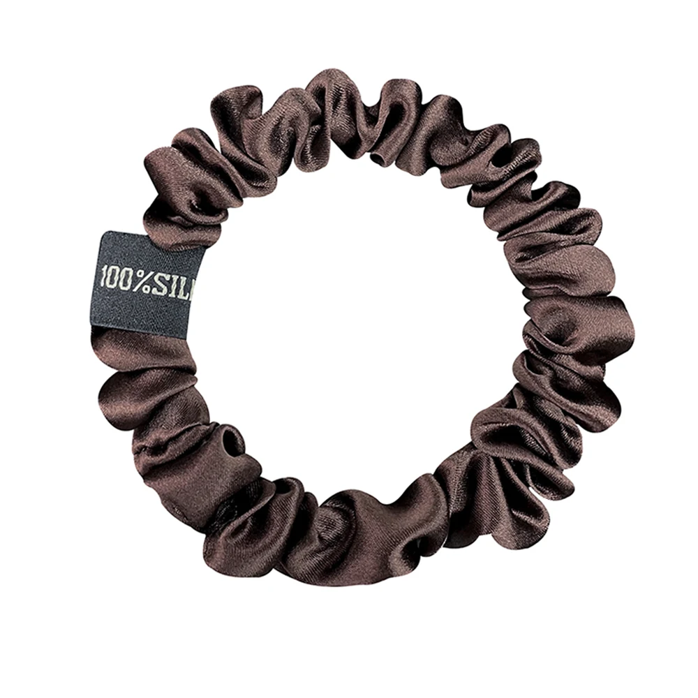 Haargummis aus 100 % reiner Maulbeerseide, 19 Momme, 1,5 cm (Haarband, Haargummi, Pferdeschwanzhalter) für Damen und Mädchen_voghion.com