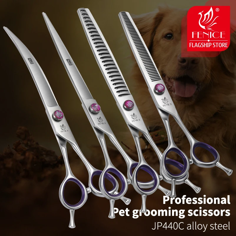 Fenice 7.0/8.0inch Professional Dog Grooming Scissors Thinning Chunker