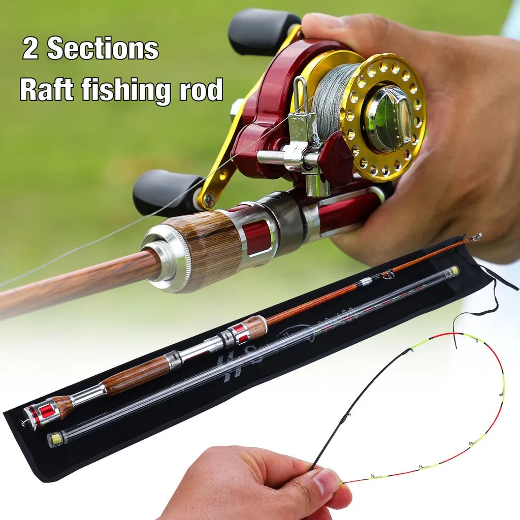 Sougayilang Raft Fishing Rod Titanium Alloy 2 Sections Adjustable Length Telescopic Fishing Pole Portable Boat Fishing Rod 5