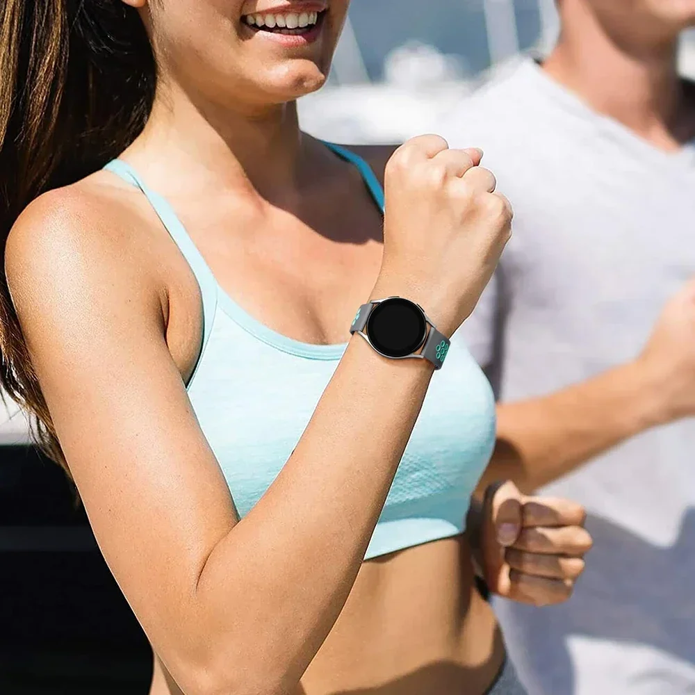 Silicone Breathable Strap with Screen Protective Cover and Wristband