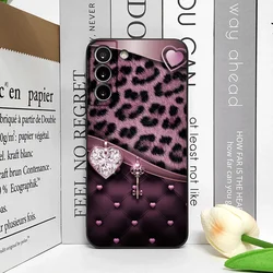 Creative Bow Heart Lover Leopard Printed Phone Case - Stylish Soft Cover Design - Galaxy S20 FE (M - C1780T1)