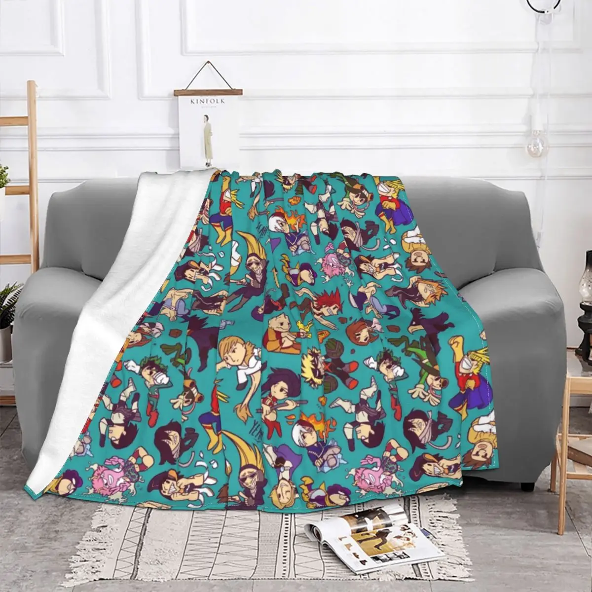 

My Hero Academia Blankets Flannel Spring/Autumn Anime Cartoon Ultra-Soft Throw Blankets for Bedding Couch Bedspread