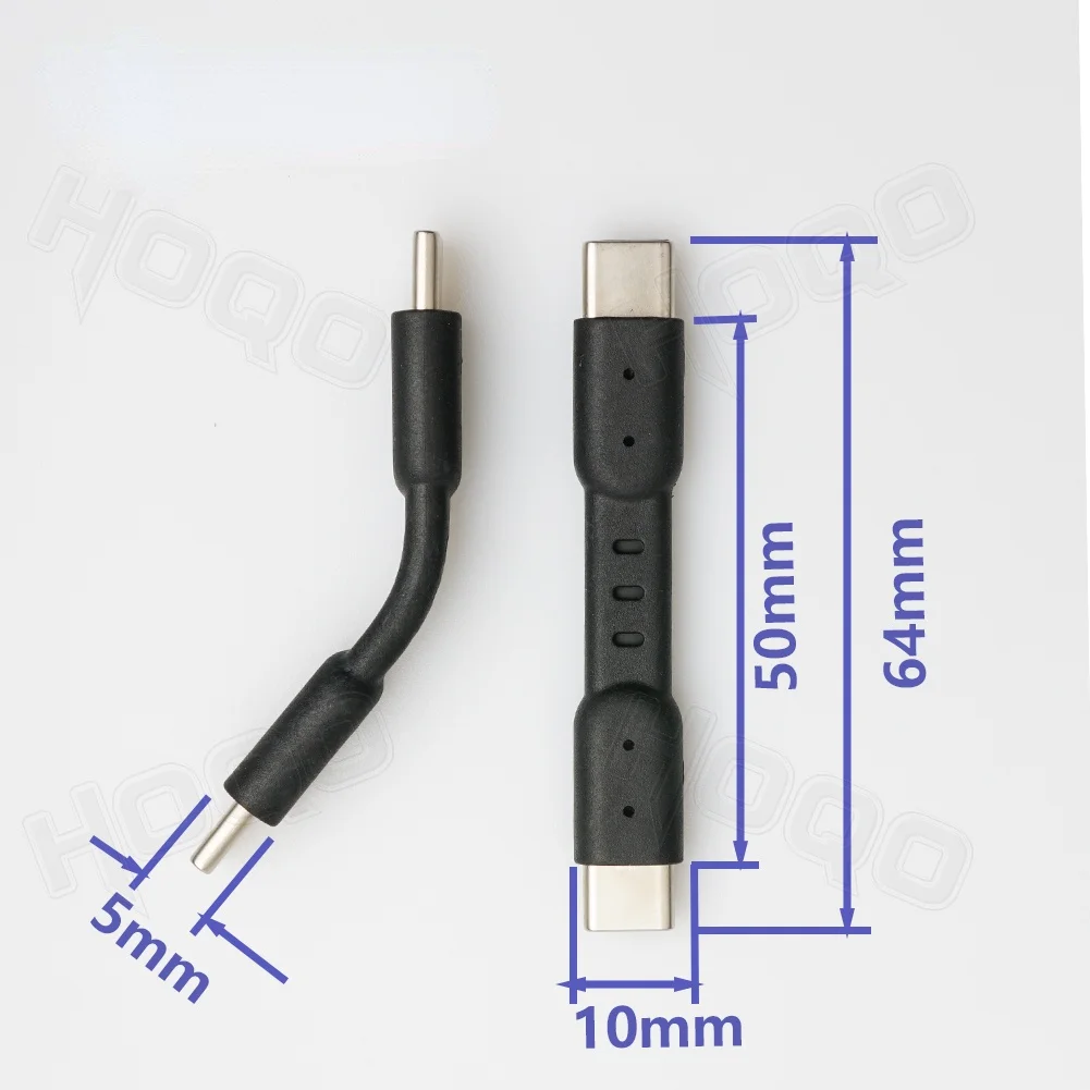 Ultra-Short USB-C Cable: Perfect for Mobile Phone and USB DAC+Headphone Amplifier Connections
