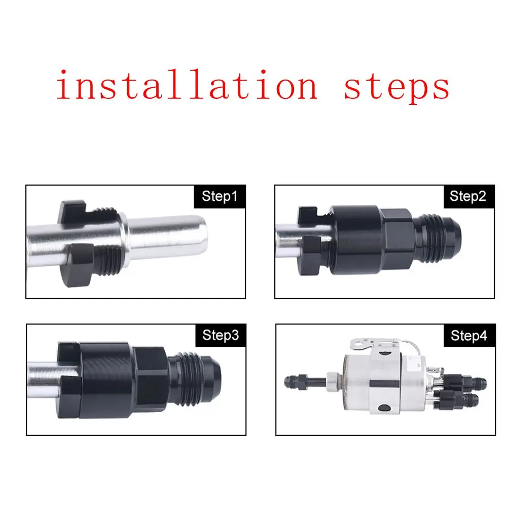 Fuel Line EFI Adapter Fitting 6AN AN6 AN-6 Male to 3/8",5/16",8AN AN8 AN-8 Male to 3/8"Quick Disconnect push hardline TF-1040 oil line fitting adapter reducer expander fitting