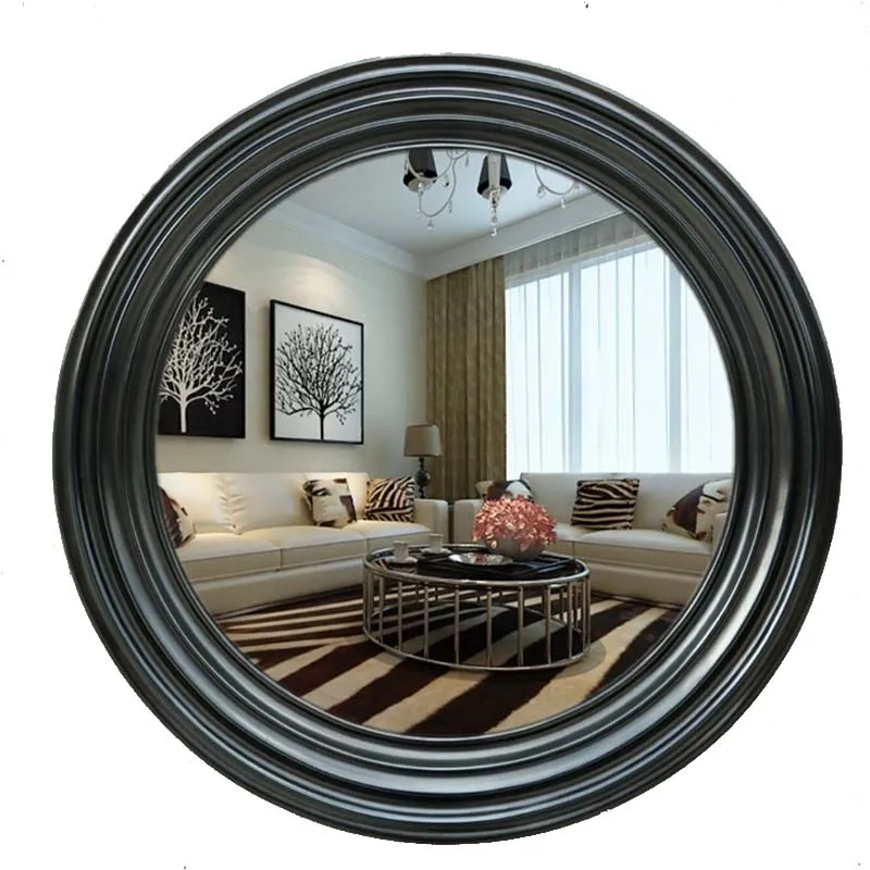 

Настенное зеркало, круглая черная металлическая рама, антикварная повязка для ванной, ретро эстетическое зеркало для душа, подвесное креативное украшение